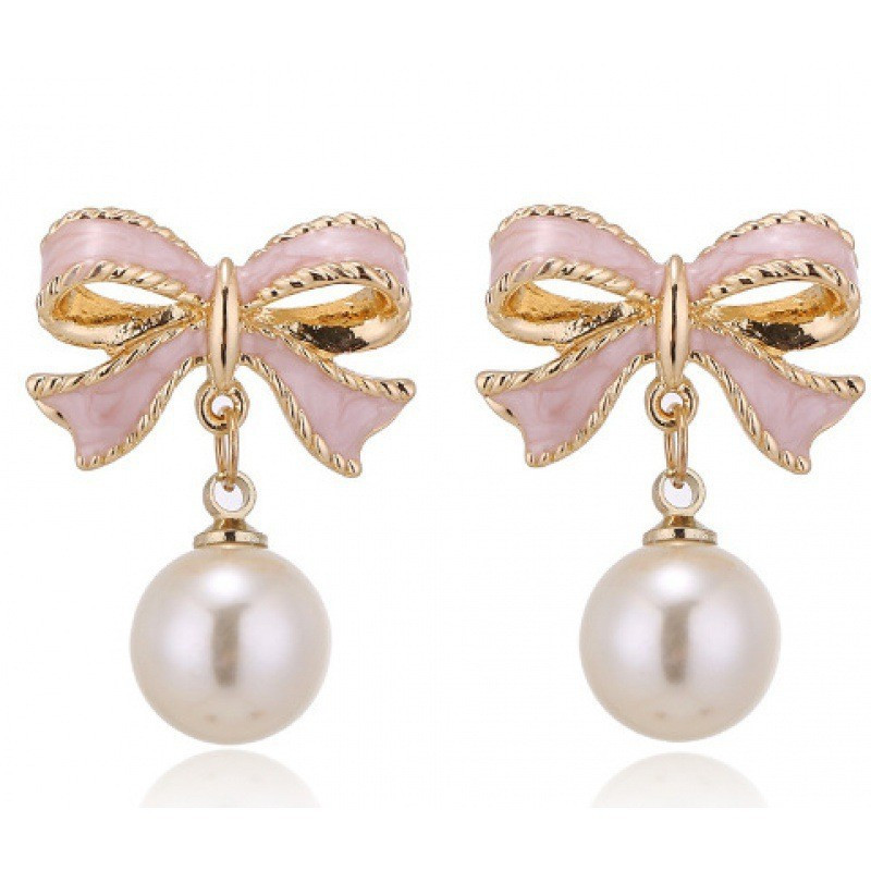 Drop Shaped Bow Earrings for All Seasons - Stud and Hoop Earrings Set